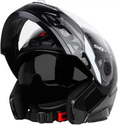 Steelbird Air SBA-7 ROAD D/V Motorbike Helmet(BLACK GREY)