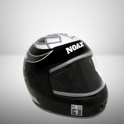 NOAX full face unisex helmet for safty30 Motorbike Helmet(Black)