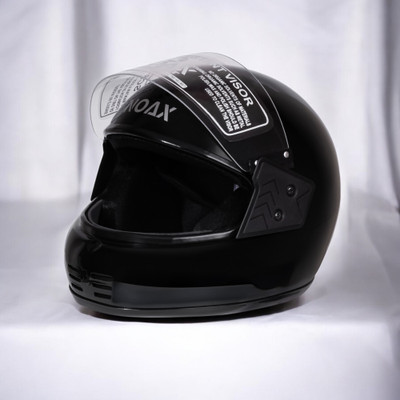 NOAX ISI marked helmet solid helmet((fk268 Motorbike Helmet(Black)
