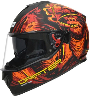 STUDDS Drifter D3 Motorbike Helmet(Matt Black Red N10)