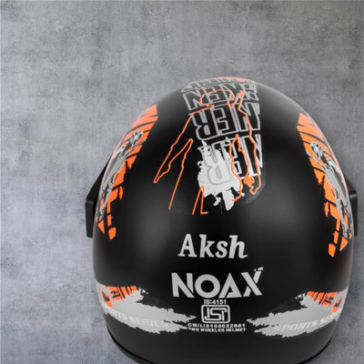 NOAX SOLID BRANDED & ISI MARKED HELMET FOR UNISEX SAFE RIDE(SLFK-203 Motorbike Helmet(Orange)
