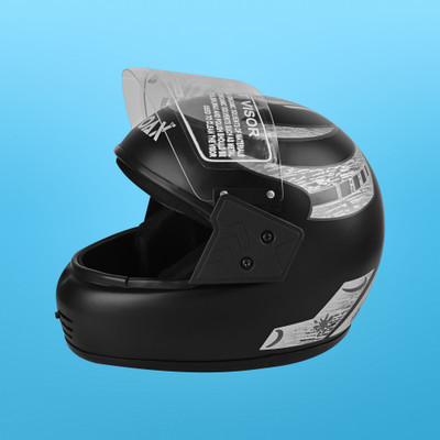 Font unisex full face quality good helmet @@251-AAA Motorbike Helmet(Grey)