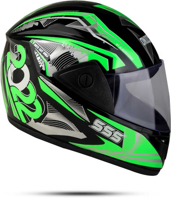 Agx Jazz 2022 with Polyvarbonate Visor ABS Material Motorbike Helmet(Green)