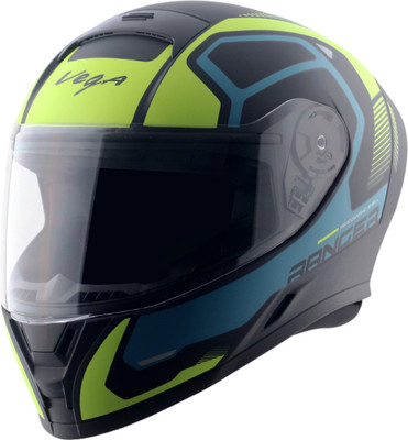 VEGA Ranger Crew Motorbike Helmet(Dull Black Neon Yellow)