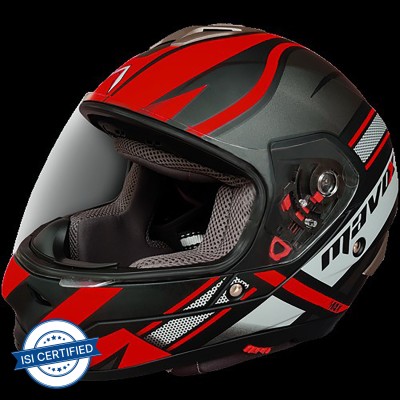 MAVOX FX30MAX.D1P Red on Black Motorbike Helmet(Red&Black)