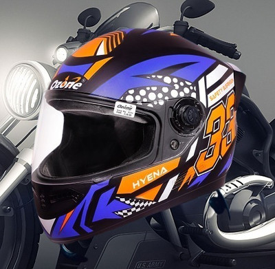 OZONE ONS_Premium Quality_Helmet_GV_@A@_49 Motorbike Helmet(BLUE BLACK)