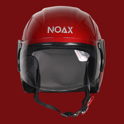 NOAX unisex open face helmet for safty586 Motorbike Helmet(Red)