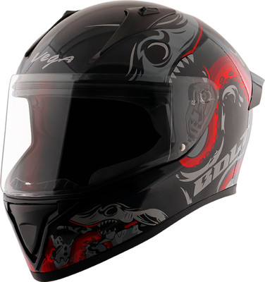 VEGA Bolt Octopus Motorbike Helmet(Black Red)