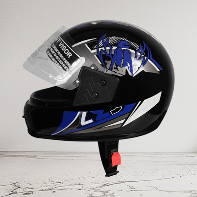 NOAX KING OF HELMET UNISEX OPEN FACE motorbike HELMET-Blue89 Motorbike Helmet(Blue)
