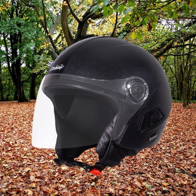 OZONE Zzz Plain_OF_Unisex_largesize_Oz043 Motorbike Helmet(Black)