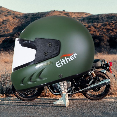OZONE Full-Face Helmet_Either_Superior quality_Unisex_@V@65 Motorbike Helmet(MILITARY-GREEN)