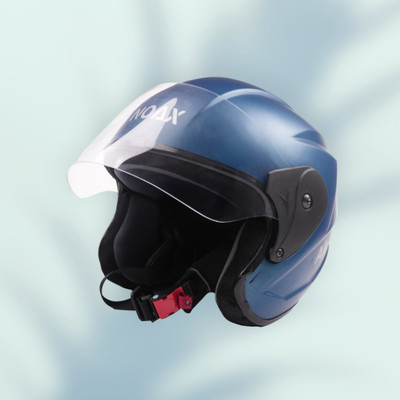 NOAX ISI marked helmet solid helmet((fk242 Motorbike Helmet(Blue)