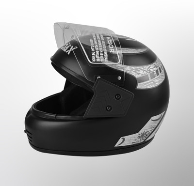 NOAX SAFETY HELMET FOR ONROAD RIDDING SOLID MATERIAL-TWO WHEELER(SLFK-AT-1417 Motorbike Helmet(Grey)