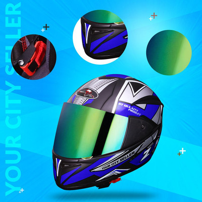 stiss RamboBlue112 Motorbike Helmet(Blue)
