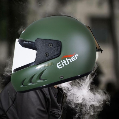 OZONE Full Face_Unique Design Helmet_Premium Class_@V@72 Motorbike Helmet(M GREEN)