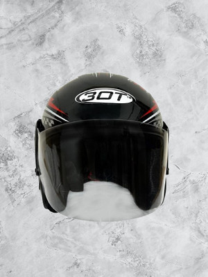 KIN Half Face Helmet_ISI certified_Black04 Motorbike Helmet(Black)