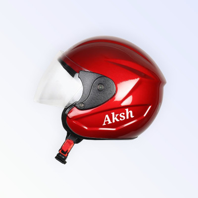 NOAX ISI MARKED KING OF HELMET UNISEX RIDDING HELMET TOP SELLING(DD-1847 Motorbike Helmet(Red)