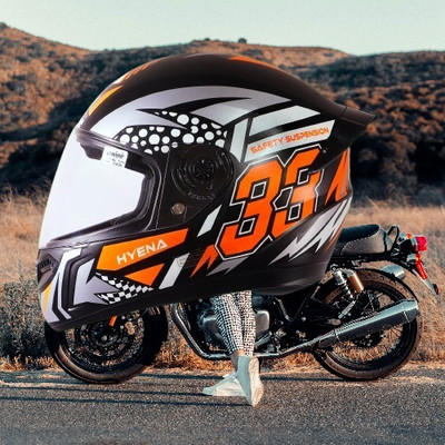 OZONE Full Face_Unique Design Helmet_Premium Class_@V@06 Motorbike Helmet(ORANGE-BLACK)