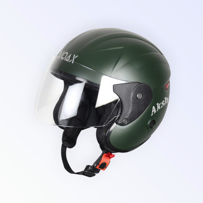 NOAX ISI marked helmet solid helmet((fk91 Motorbike Helmet(Dark Green)