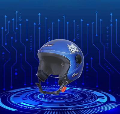 OZONE JSR_ HELMET_OPEN-FACE_SUPER QUALITY_AD@023 Motorbike Helmet(SKY BLUE)