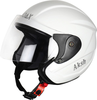 NOAX ISI marked helmet solid unisex helmet (fk231 Motorbike Helmet(White)
