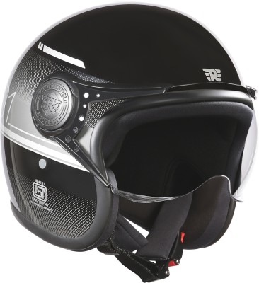 ROYAL ENFIELD Jet MLG Neo 1901 Graphics Open Face with Visor ISI & DOT Certified Helmet Motorbike Helmet(Grey)