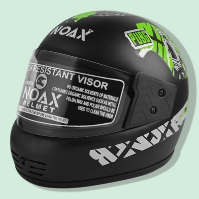 NOAX HELMET KING FULL FACE & ISI MARKED FOR UNISEX ((SL-342 Motorbike Helmet(Green)