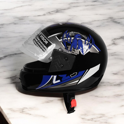 NOAX ISI marked helmet solid helmet((fk178 Motorbike Helmet(Blue)