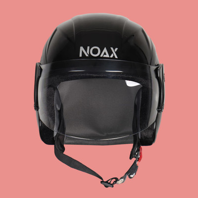 NOAX unisex open face helmet for safty587 Motorbike Helmet(Black)