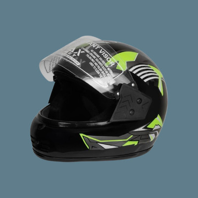 NOAX Unisex Full Face Helmet For Motorbike __150 Motorbike Helmet(Black)