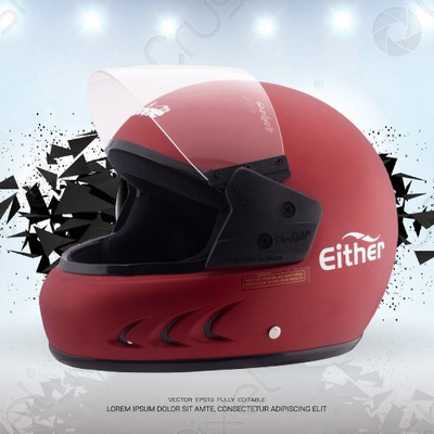 OZONE Superior Helmet_full face_VG_21@2 Motorbike Helmet(Red)
