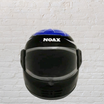 NOAX blue full face helmet unisex85 Motorbike Helmet(Black)