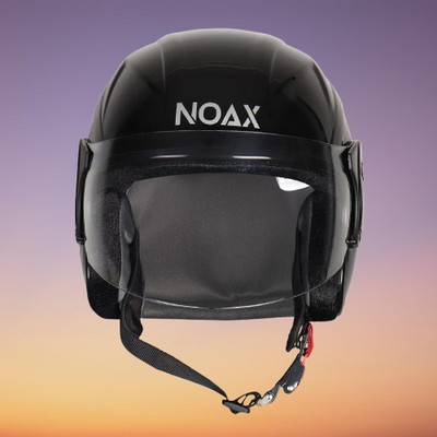 NOAX Kawach For Head Black GLOSSY Motorbike Helmet(Black)