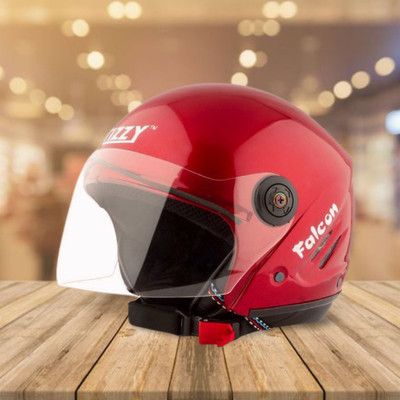 TIZZY Half Face ISI Marked High Material for Men & Women & Boy & Girl Scooty Motorbike Helmet(Red)