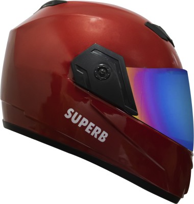 TURTLE Superb-S-56-Red-Rnbow Motorbike Helmet(Red)