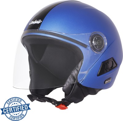 OZONE Bizare LS-Painted Helmet-001-Blue Motorbike Helmet(Blue)