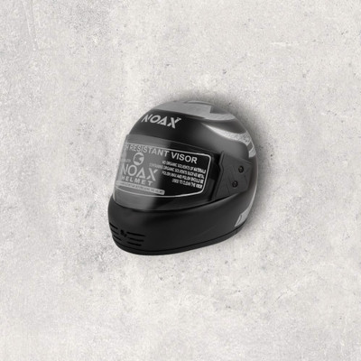 NOAX ISI marked helmet solid unisex helmet (fk267 Motorbike Helmet(Silver)