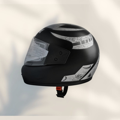 Font unisex full face good hard quality helmet-Silver410B Motorbike Helmet(Silver)