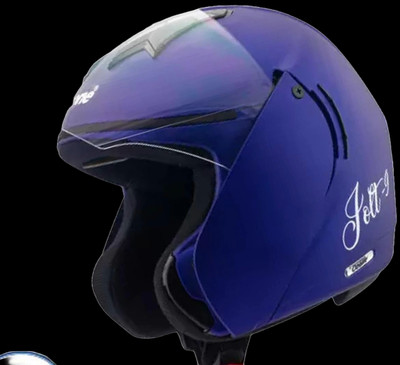 OZONE JSR_ HELMET_OPEN-FACE_SUPER QUALITY_AD@033 Motorbike Helmet(Blue)