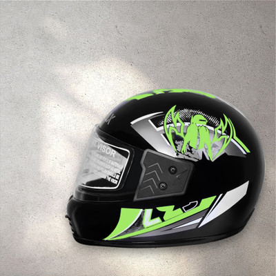 Font UNISEX UNIQUE FELMET FOR RIDIDNG BIKES-Green226B Motorbike Helmet(Green)