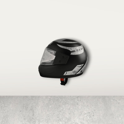 Font Unisex Full Face Helmet For Motorbikes -501-ABC Motorbike Helmet(Silver)