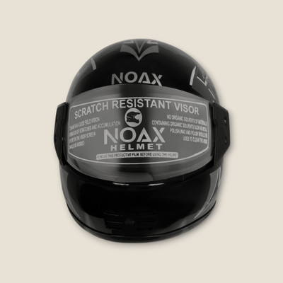 NOAX HELMET KING FULL FACE & ISI MARKED FOR UNISEX ((SL-42 Motorbike Helmet(Silver)