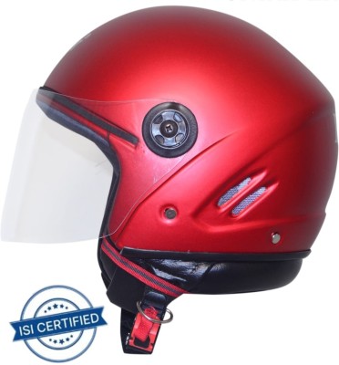 RIDER Bike and scooty unisex Motorbike Helmet(Red)