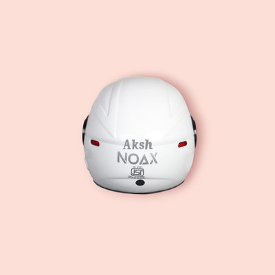 NOAX BRANDED ISI MARKED HELMET FOR UNISEX GENDER KEEP SAFE RIDING (SLFKSL_1398 Motorbike Helmet(White)
