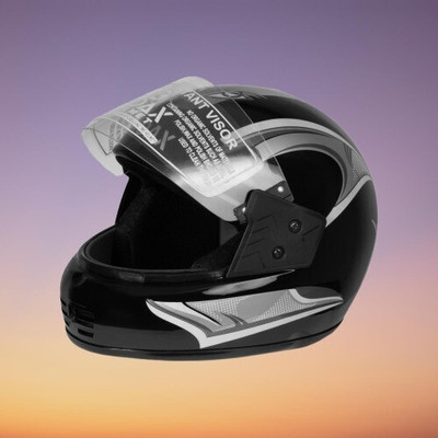 NOAX SOLID BRANDED & ISI MARKED HELMET FOR UNISEX SAFE RIDE(SLFK-179 Motorbike Helmet(Black, Yellow sticker Matt)