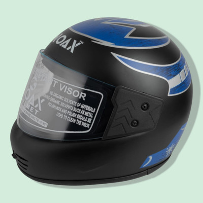 NOAX KING OF HELMET UNISEX OPEN FACE motorbike HELMET-122-Blue Matt Motorbike Helmet(Blue)