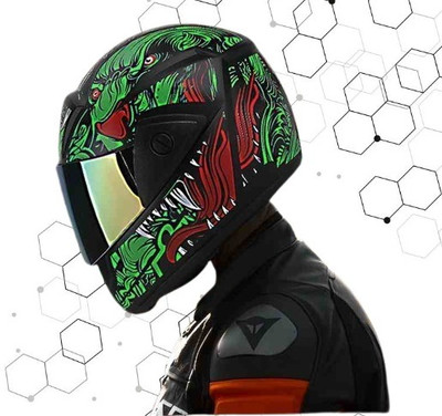 SKULLCAP CREKEY Motorbike Helmet(Green)