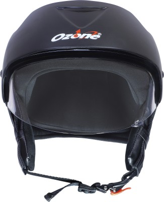 OZONE Superior Certified Helmet_openface@VG&_327 Motorbike Helmet(Black)