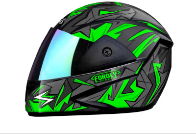 Racing-1 Dragon with Rainbow Visor ABS Material Unisex Motorbike Helmet(Green)