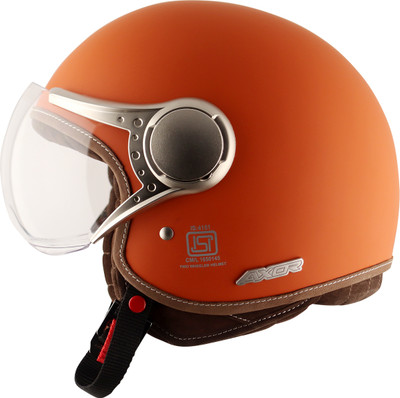 Axor Retro Jet West Motorbike Helmet(Dull Orange)